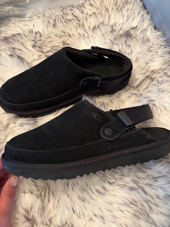 UGG Shoes - UGG Women’s Black Suede Backstrap Clog Sandals
